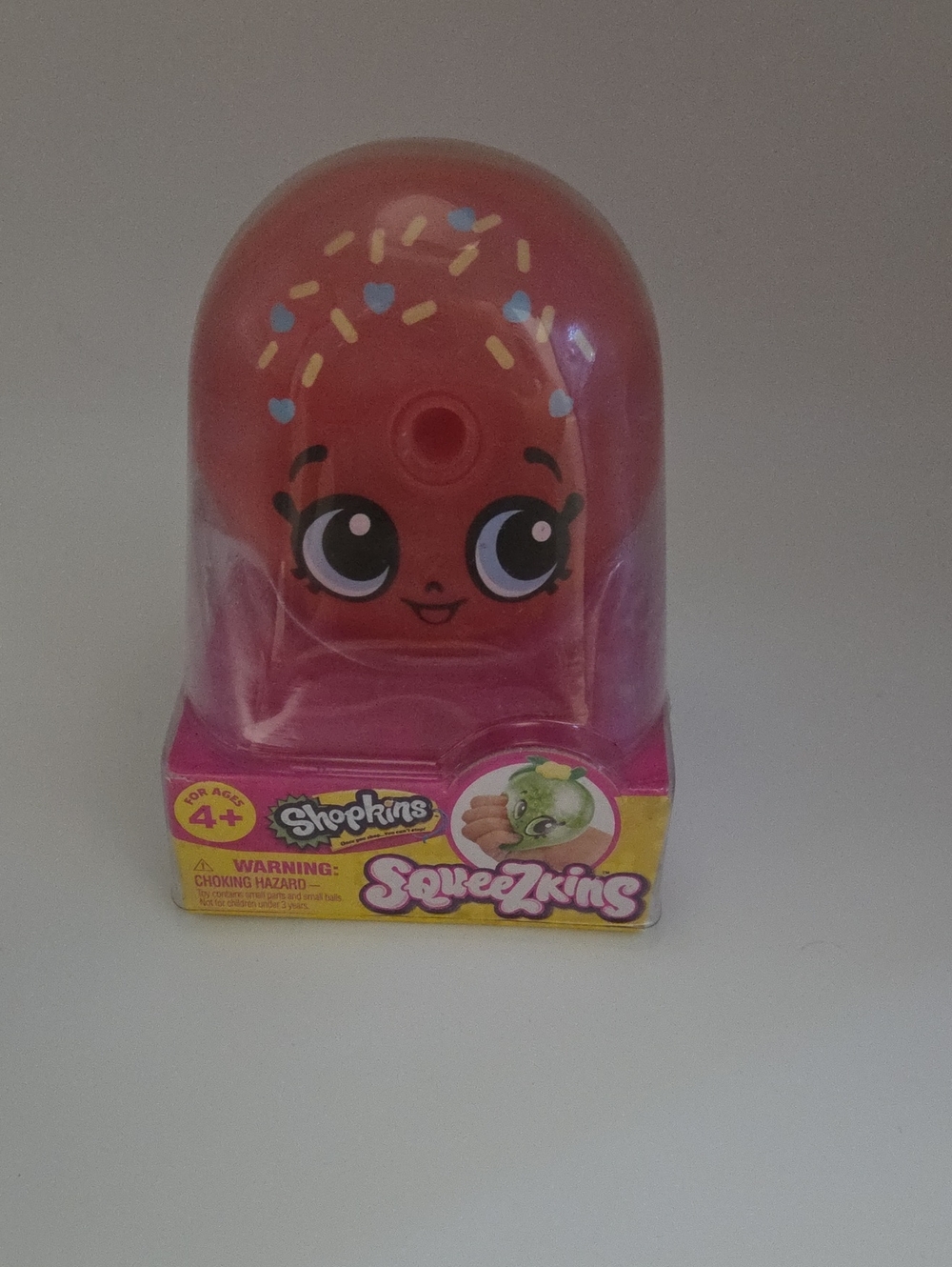 Shopkins Pink Squeezkins Sprinkle Face Squishy